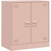 vidaXL Dressoir 67x39x73 cm staal roze