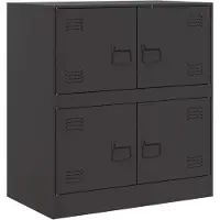 vidaXL Dressoir 67x39x73 cm staal zwart