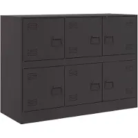 vidaXL Dressoir 99x39x73 cm staal zwart
