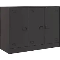 vidaXL Dressoir 99x39x73 cm staal zwart
