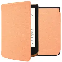 IMoshion Canvas Sleepcover Bookcase voor de Pocketbook Touch Lux 5 / HD 3 / Basic Lux 4 / Vivlio Lux 5 - Peach