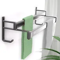 EAVY Handdoekenrek Zwart 60 cm breed - Handdoekrek Badkamer - Badkamerrek - Wandrek - Handdoekhouder