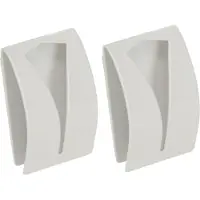 EAVY Handdoekhouders 2 stuks - Zelfklevend - Wit - RVS - Handdoek Klem - Handdoek Haak