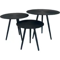 Oist Design Romee set of 3 Coffee Table - Aluminium Black - 48 x 48 x 40 cm