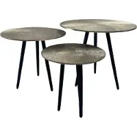 Oist Design Romee set of 3 Coffee Tables - Aluminium Champagne - 48 x 48 x 40 cm