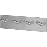 Tiger Square - Handdoekhaak multi - Zonder boren - Handdoekhaakjes - 3M tape - RVS geborsteld