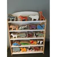 Lanka Kade Set van 3 handgeschilderde houten dieren - verpakt in mooie geschenkzak