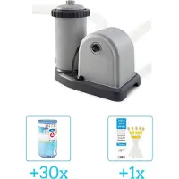 Intex 28636GS Filterpomp - 5.678 liter per uur inclusief Filter Cardridge - Type A (30 stuks) & WAYS Testrips (1 stuks)