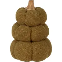 Clayre & Eef Decoratie Pompoen Ø 13x18 cm Groen Stof Groen