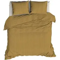 Satin d'or Dekbedovertrek Streep Gold Satijn-240 x 200 / 220 cm | Lits-Jumeaux