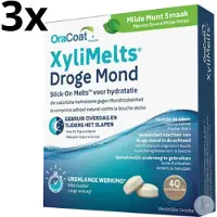 OraCoat Xylimelts Milde Munt - 3 x 40 stuks - Voordeelverpakking
