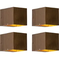 QAZQA Set van 4 slimme wandlampen donker brons 8 cm incl. wifi G9 - Transfer