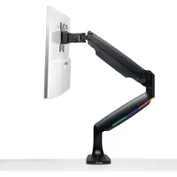 Kensington Smartfit one-touch gasgeveerde monitorarm voor 1 monitor zwart (met klem en bladdoorvoer)