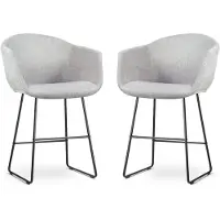 Nolon Nino-otis barkruk licht zwart onderstel 65 cm set van 2