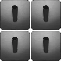 EAVY - Set van 4 Zelfklevende handdoekhaakjes RVS - Gunmetal