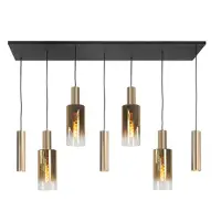 Highlight Hanglamp Perugia mat goud - 4x E27 - 3x GU10
