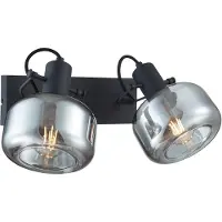 Steinhauer Dubbele wandlamp Glaslic smoke glas