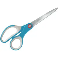 Leitz Cosy Titan 5332 schaar, ergonomische handgreep, voor links-/rechtshandigen, L 205 mm, staal/kunststof met titaniumcoating, blauw