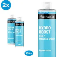 Neutrogena Hydro Boost 3-in-1 Micellair Water, Alcoholvrij en Dermatologisch Getest, Geschikt voor Alle Huidtypes, 2x400ml