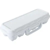 Hega hogar Eierdoos - koelkast organizer eierhouder - 12 eieren - wit - kunststof - 30 x 16 cm