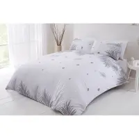 Purest Home dekbedovertrek Tropics - polykatoen - grijs - Lits-jumeaux (230x220 + 2st. 50x75 cm)