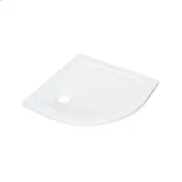 ZEZA Selva Douchebak - 80x80x4cm - kwartrond - acryl - glans wit P28A