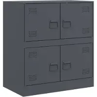 vidaXL Dressoir 67x39x73 cm staal antracietkleurig