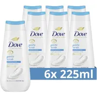 Dove - Douchegel - Advanced Care - Gentle Scrub - 6 x 225 ml - Voordeelverpakking
