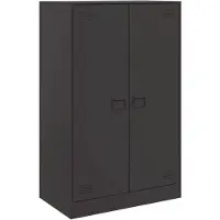 vidaXL Dressoir 67x39x107 cm staal zwart