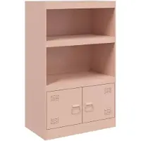 vidaXL Dressoir 67x39x107 cm staal roze