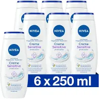 Nivea 6x Douchecrème Sensitive 250 Ml