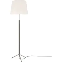 Santa & Cole Pie de Salón Vloelamp G1 | White Linen | Chrome-Plated