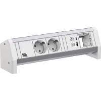Bachmann DESK 2xCEE7/3 1xUSB A/C 22W 1xCM GST18 RAL9010