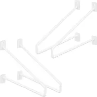 ML-Design 4 stuks plankbeugel, 265 mm, wit, gemaakt van staal, haarspeld plankbeugels, zwevende plankbeugel, haarspeld