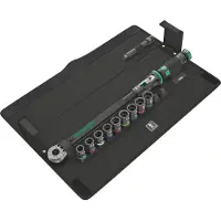 Wera 05075681001 11-delige Click-Torque C 3 Set 2 Draaimomentsleutelset In Etui Met Omschakelbare Ratel - 40-200 Nm - 1/2"