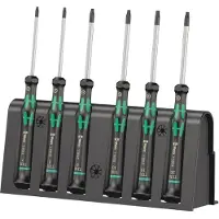 Wera 2067/6 SCHROEVENDRAAIER SET 6-DELIGMET HOUDER - TORX BO MICRO
