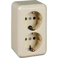 ELSO AP-stopcontact 395400 2-voudig 16A CONTURA parelwit Wandcontactdoos dubbel Crème 1 stuk(s)