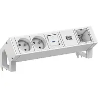 Bachmann DESK2 wit 2xUTE 1xSwitch 1xCM 0,2m GST18 RAL9010