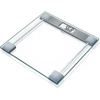 Beurer GS 11 Personenweegschaal - Digitaal - Tot 150 kg - Transparant veiligheidsglas - Groot Weegoppervlak 30 x 30 cm - Quick Start - Incl. batterij - 5 Jaar garantie