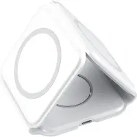 QDOS Chargeur sans Fil 3-en-1 PowerMag MagSafe Pliable Blanc