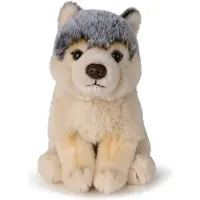 WWF Pluche - - Wolf 15 cm (Eco Pluche) - Grijs - 100% gerecycleerde materialen - Ethische productie