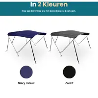 BREG Biminitop | RVS 4-boogs | Breedte 215 <> 228 cm - Hoogte 137 cm