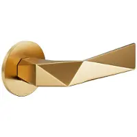 DnD | Deurkruk | Luxury RR FI | Warm Goud PVD | Rond Rozet
