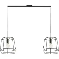 Lightswing Twin Ophangsysteem | 90cm Mat Zwart | Geschikt voor 2 Hanglampen | Max 3.5kg Per Kant