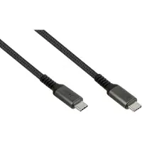 GOOD CONNECTIONS USB 2.0 oplaad-/datakabel , USB-C naar USB-C, vermogen 240 W, tot 480 Mbit/s, lengte 3 m, zwart