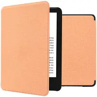 IMoshion Canvas Sleepcover Bookcase voor de Amazon Kindle (2024) / Amazon Kindle (2022) 11th gen - Peach
