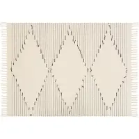 Beliani ULUYOL - Plaid-Beige-Katoen