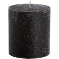 Rustik Lys Rustieke stompkaars 'Cylinder' Black, Ø 10cm, 70 branduren