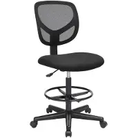 Bobbel Home - Ergonomische bureaustoel - Verstelbare voetsteun - Zwart