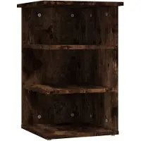 vidaXL Bijzetkast 35x35x55 cm bewerkt hout gerookt eikenkleurig
